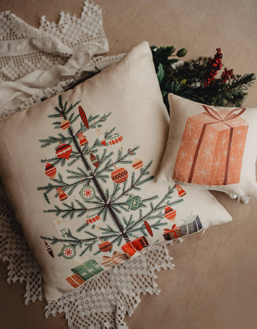 Load image into Gallery viewer, Nordic Pine Christmas Tree | Throw Pillow | Thank you Gift | Teacher Gift | New Home Gift | Grandma Gift | Mom Gift | Rustic Farmhouse Decor by UniikPillows
