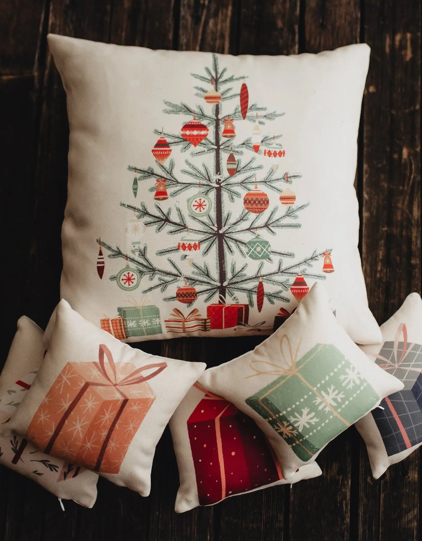 Nordic Pine Christmas Tree | Throw Pillow | Thank you Gift | Teacher Gift | New Home Gift | Grandma Gift | Mom Gift | Rustic Farmhouse Decor by UniikPillows
