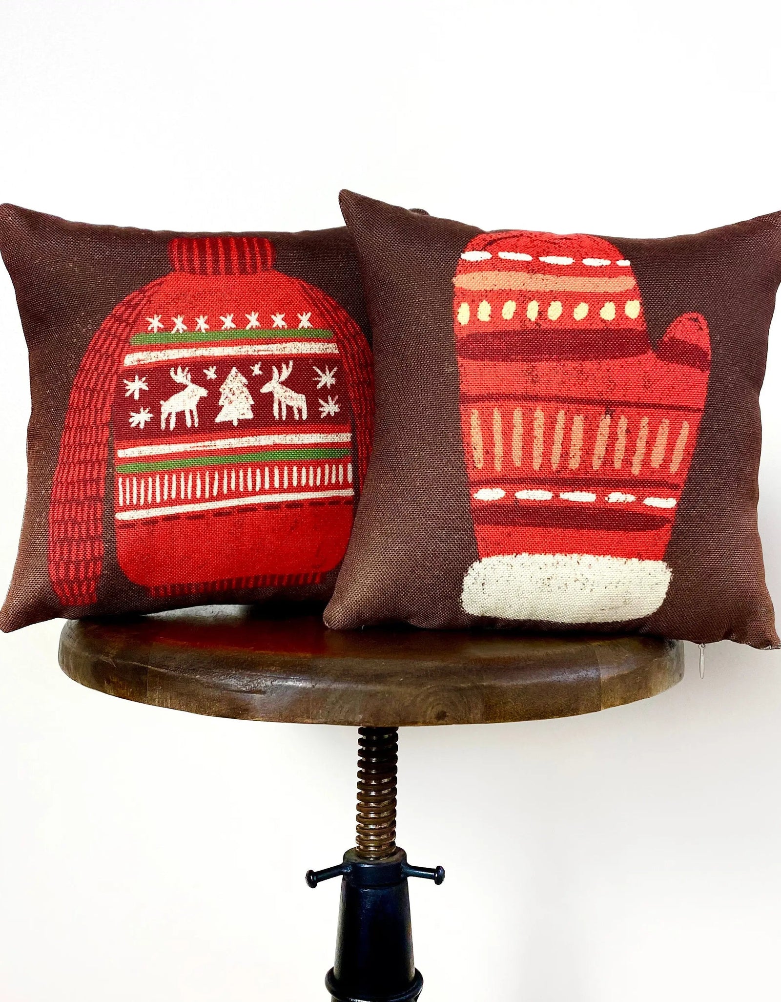 Nordic Sweater and Mitten Throw Pillow Cover | 10x10 | Christmas tree | Christmas Gifts | Room Decor | Mom Gift | Aaesthetic Room Decor by UniikPillows
