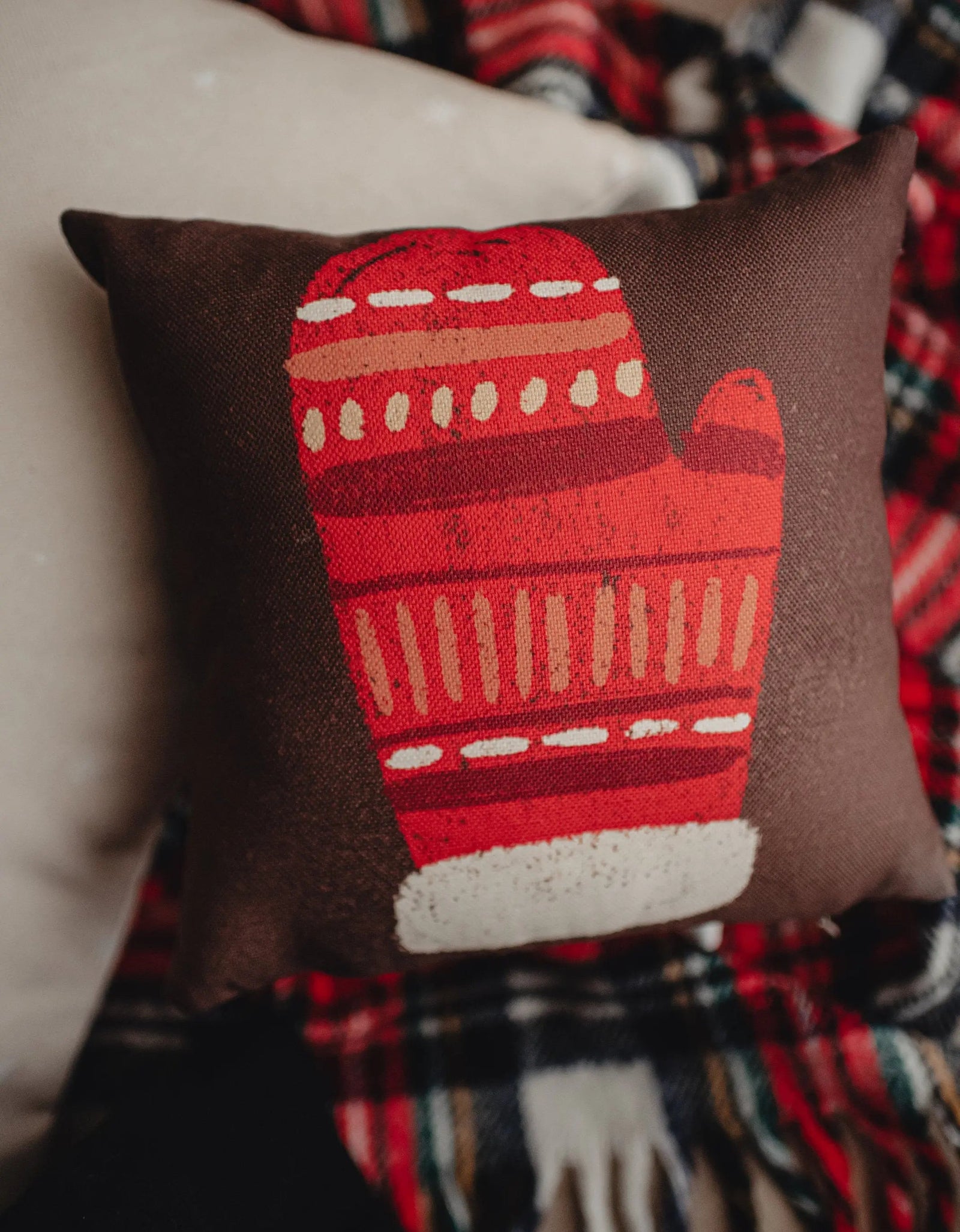 Nordic Sweater and Mitten Throw Pillow Cover | 10x10 | Christmas tree | Christmas Gifts | Room Decor | Mom Gift | Aaesthetic Room Decor by UniikPillows