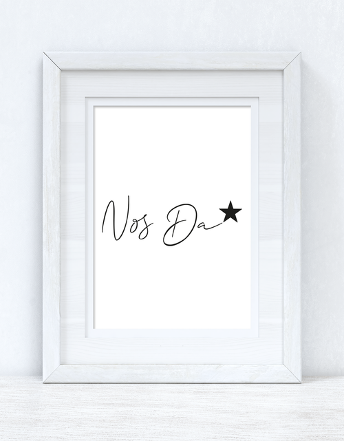 Load image into Gallery viewer, Nos Da / Good Night Home Welsh Decor Wall Decor Print by WinsterCreations™ Official Store
