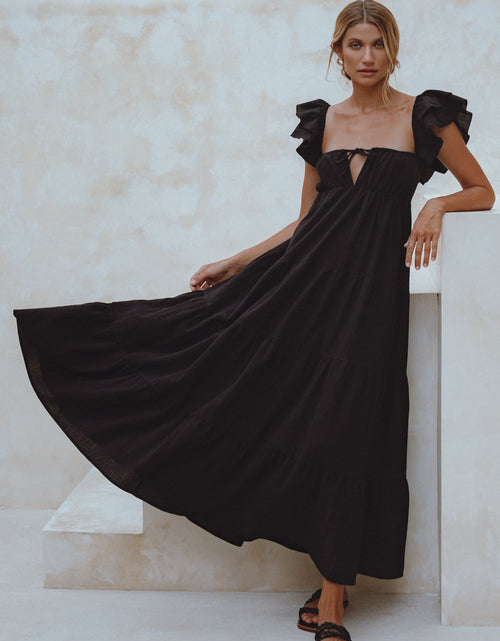 Load image into Gallery viewer, Nymph Bohemian Linen Maxi Dress by ELF
