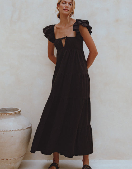 Load image into Gallery viewer, Nymph Bohemian Linen Maxi Dress by ELF
