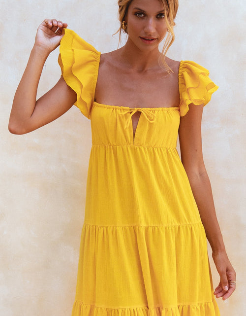 Load image into Gallery viewer, Nymph Bohemian Linen Maxi Dress by ELF
