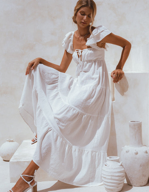 Load image into Gallery viewer, Nymph Bohemian Linen Maxi Dress by ELF
