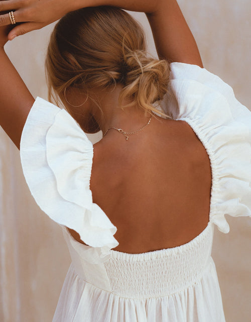 Load image into Gallery viewer, Nymph Bohemian Linen Maxi Dress by ELF
