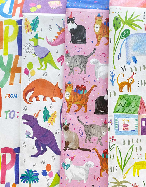 Load image into Gallery viewer, 12 Count Birthday Medium  Decorative Foam Padded Mailing Envelopes by Present Paper
