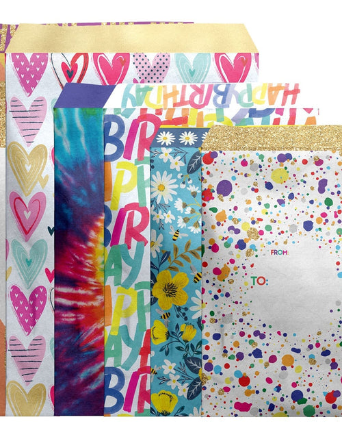 Load image into Gallery viewer, 12 Count Assorted Mix Decorative Foam Padded Mailing Envelopes by Present Paper
