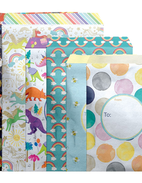 Load image into Gallery viewer, 12 Count Graphic Assorted Mix Decorative Foam Padded Mailing Envelopes by Present Paper
