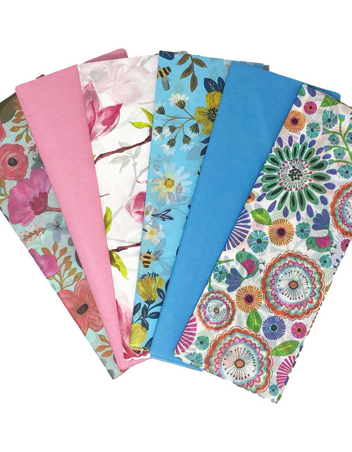 Load image into Gallery viewer, All Occasion Tissue Paper Assortment (Florals, 6 Pack, 32 sheets total) by Present Paper
