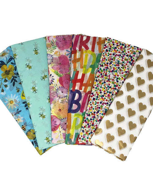 Load image into Gallery viewer, All Occasion Tissue Paper Assortment (Pack of 6 designs, 24 sheets total) by Present Paper
