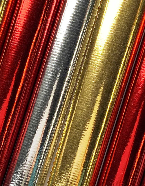 Load image into Gallery viewer, All Occasion Kraft Ribbed Foil Wrapping Paper Bundle with Cut Lines on Reverse by Present Paper

