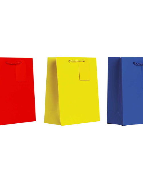 Load image into Gallery viewer, All Occasion Primary Medium Solid Paper Gift Bags (6 Pack) by Present Paper
