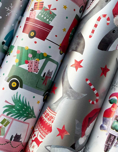 Load image into Gallery viewer, Kids Christmas Wrapping Paper Roll Bundle by Present Paper
