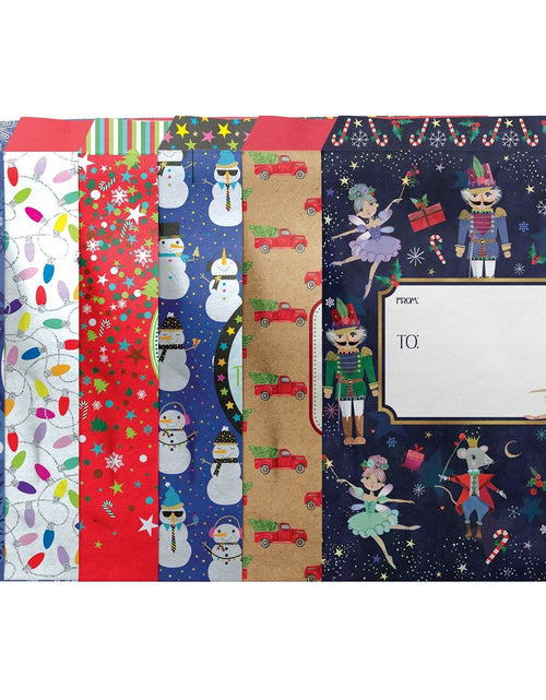 Load image into Gallery viewer, 12 Count Small Christmas Decorative Foam Padded Mailing Envelopes by Present Paper
