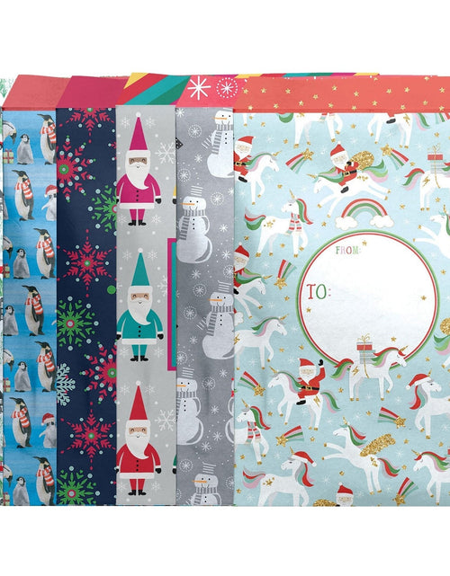 Load image into Gallery viewer, 12 Count Medium Christmas Decorative Foam Padded Mailing Envelopes by Present Paper
