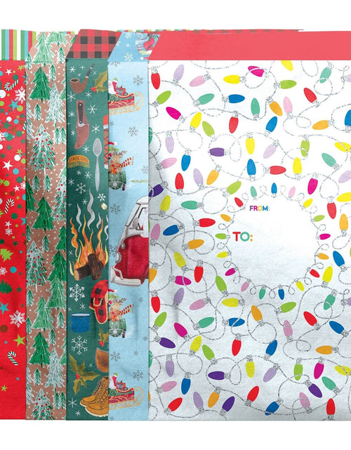 Load image into Gallery viewer, 12 Count Large Christmas Decorative Foam Padded Mailing Envelopes by Present Paper
