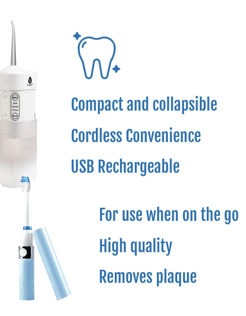 Load image into Gallery viewer, Compact Travel Oral Care Bundle: Portable USB Rechargeable Collapsible Water Flosser and Pursonic Portable Sonic Toothbrush by Pursonic
