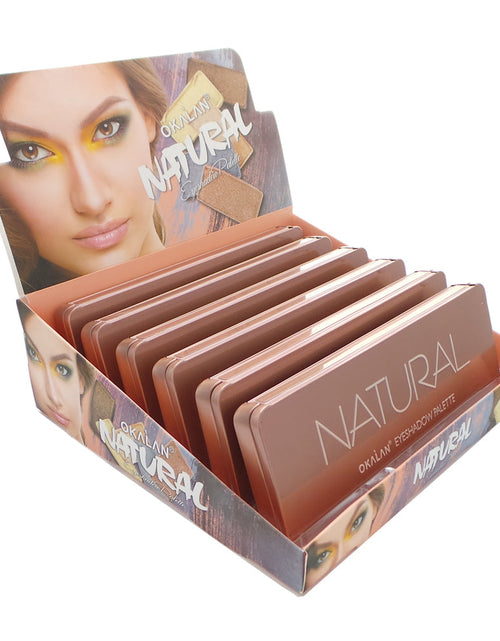 Load image into Gallery viewer, OKALAN 16 Shade Natural Eyeshadow Palette B Display Set, 6 Pieces
