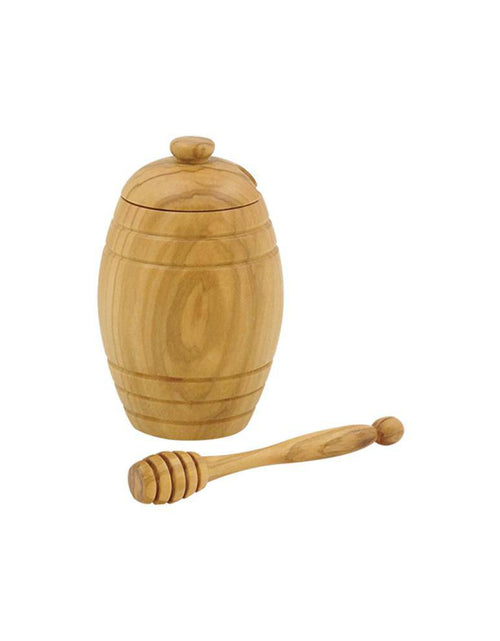 Load image into Gallery viewer, Olivewood Honey Jar by Peterson Housewares &amp; Artwares
