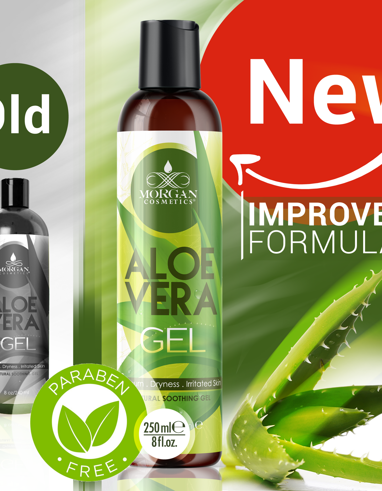 Morgan Cosmetics Pure Aloe Vera Gel 8 oz by Morgan Cosmetics