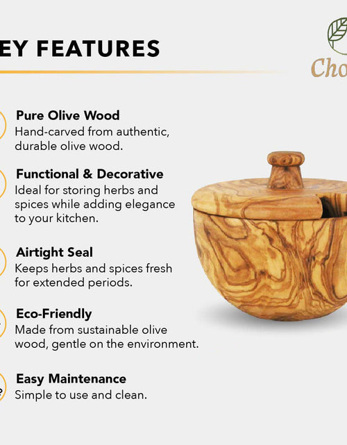 Load image into Gallery viewer, Mediterranean Olive Wood Canister by Choixe
