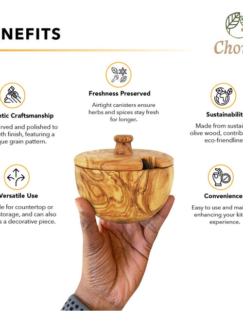Load image into Gallery viewer, Mediterranean Olive Wood Canister by Choixe
