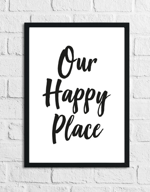 Load image into Gallery viewer, Our Happy Place Wall Home Decor Quote Print by WinsterCreations™ Official Store

