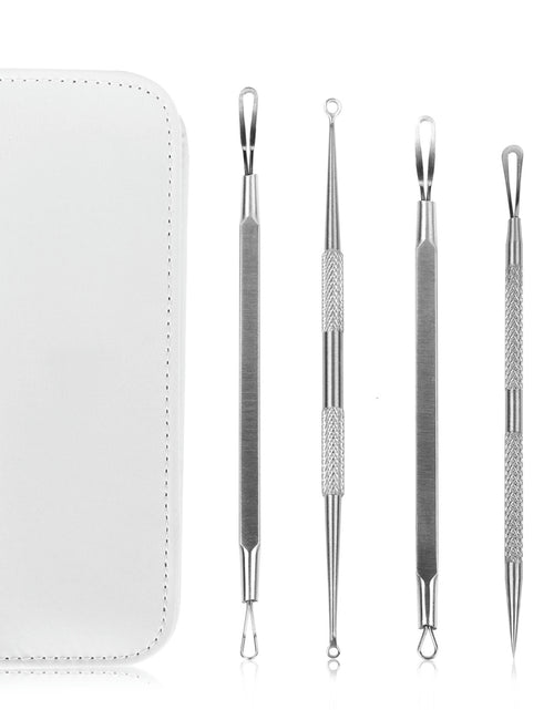 Load image into Gallery viewer, 5 Pcs Blackhead Remover Kit Pimple Comedone Extractor Tool Set Stainless Steel Facial Acne Blemish Whitehead Popping Zit Removing for Nose Face Skin
