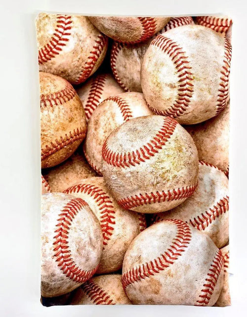 Load image into Gallery viewer, Old Baseballs | 12x18 | Custom Baseballs | Sports | Sports Fabric | Sports Fans | Baseball Gifts | Baseball Gifts for Boys | Teen Room Decor by UniikPillows
