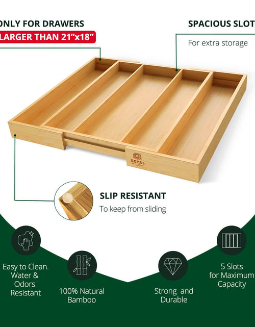 Load image into Gallery viewer, Expandable Utensil Organizer by Royal Craft Wood
