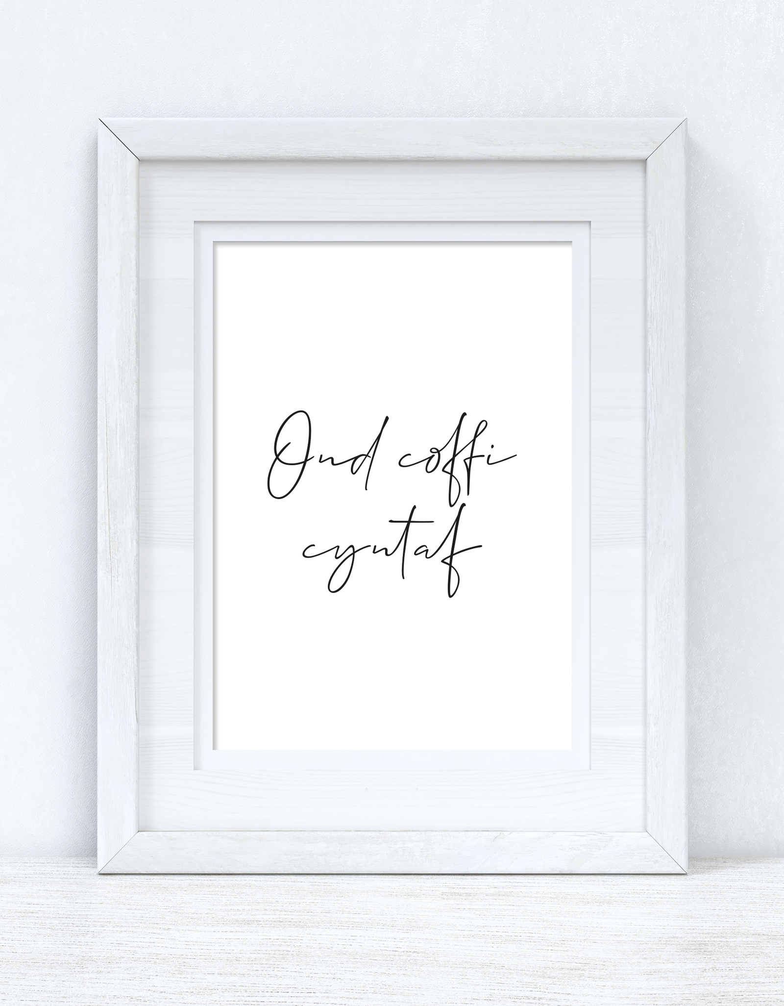 Ond Coffi Cyntaf / But First Coffee Home Welsh Decor Wall Decor Print by WinsterCreations™ Official Store