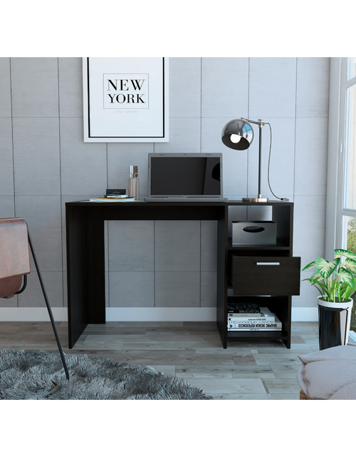 Load image into Gallery viewer, Arlington Writing Computer Desk, One Drawer, Two Shelves by FM FURNITURE

