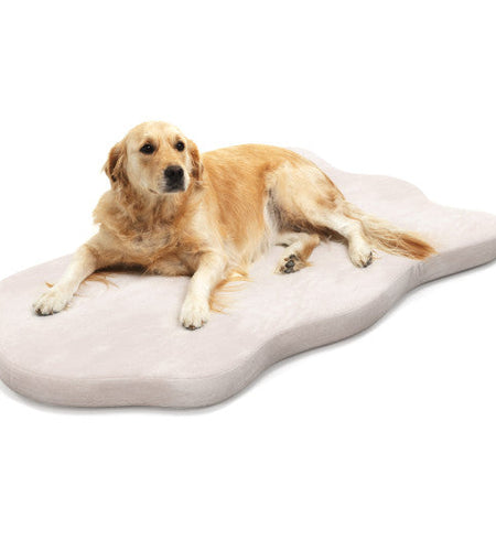 Orthopedic Dog Bed with Memory Foam Support for Large Dogs-Beige