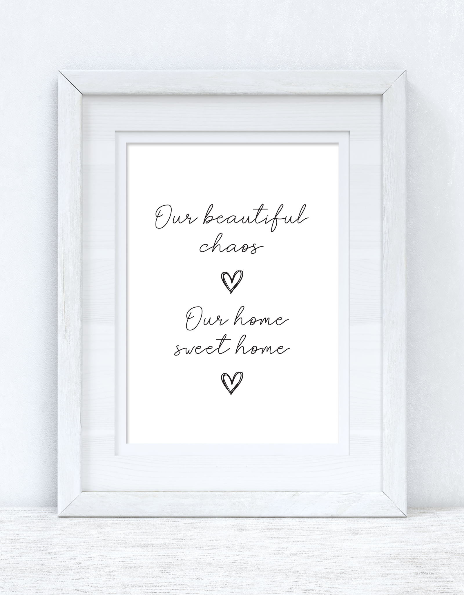 Our beautiful Chaos & Sweet Home Heart Simple Home Wall Decor Print by WinsterCreations™ Official Store