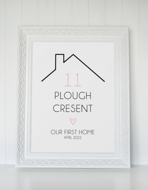 Load image into Gallery viewer, Personalised Our First Home House Roof Simple Wall Decor Print by WinsterCreations™ Official Store
