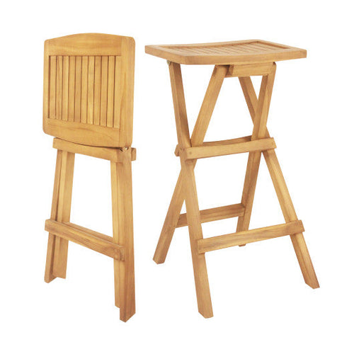 Load image into Gallery viewer, Set of 2 No Assembly Outdoor Bar Stools with Countered Seat
