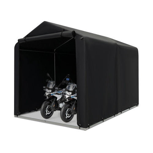 Load image into Gallery viewer, 7 x 5.2FT Storage Shelter Outdoor Bike Tent with Waterproof Cover and Zipper Door-Gray
