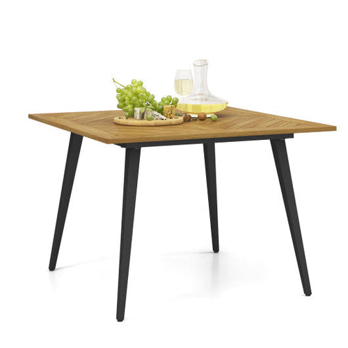Load image into Gallery viewer, 4-Person Acacia Wood Outdoor Dining Table for Garden  Poolside and Backyard
