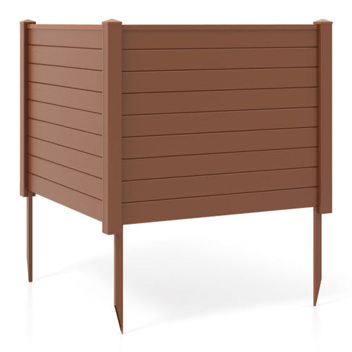 Load image into Gallery viewer, Outdoor PVC Air Conditioner Fence with 20 Inch Long Stakes-Brown

