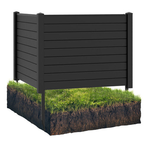 Load image into Gallery viewer, Outdoor PVC Air Conditioner Fence with 20 Inch Long Stakes-Black
