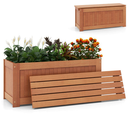 Load image into Gallery viewer, Outdoor Plant Container with Seat for Garden Yard Balcony Deck
