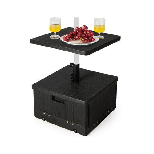 Load image into Gallery viewer, 175 LBS Outdoor Fillable Umbrella Base with Table Tray
