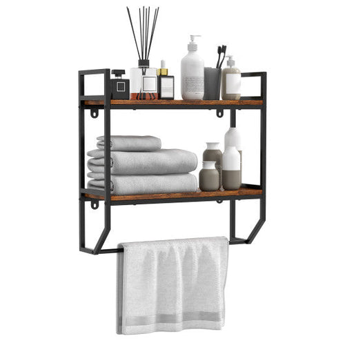 Load image into Gallery viewer, Over the Toilet Shelf Wall Mounted with Metal Frame for Bathroom
