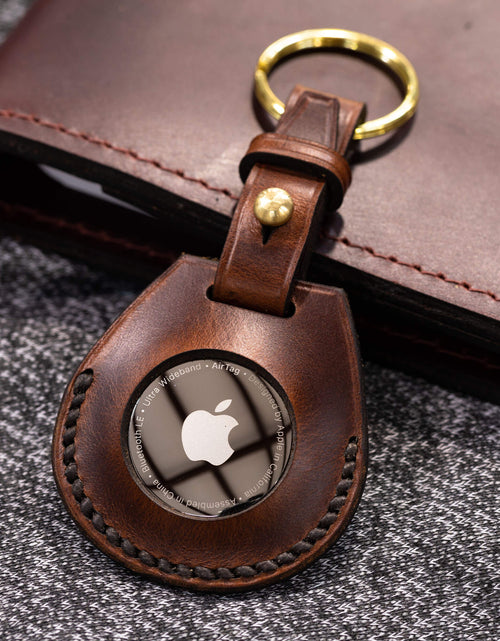Load image into Gallery viewer, Leather Apple Air Tag Holder by Lifetime Leather Co
