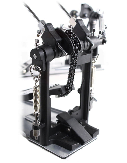Load image into Gallery viewer, Double Kick Drum Pedal for Bass Drum by GRIFFIN - Deluxe Twin Set Foot Pedal - Quad Sided Beater Heads - Dual Pedal Two Chain Drive Hardware by GeekStands.com
