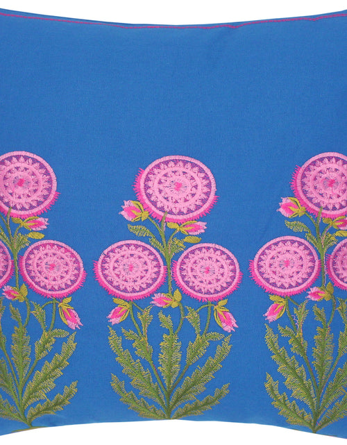 Load image into Gallery viewer, Floral Gearldin Embroidered Cotton Pillow by Bareens Designer Rugs
