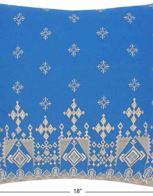 Load image into Gallery viewer, Embroidered Modern Velia Cotton Pillow by Bareens Designer Rugs
