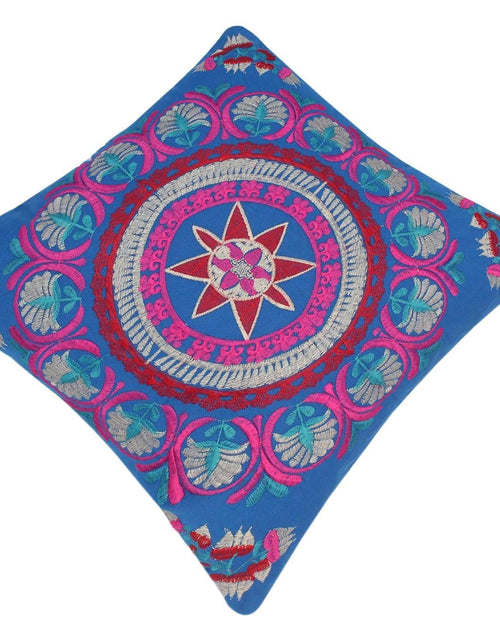 Load image into Gallery viewer, Embroidered Bohemian Hazel Cotton Pillow by Bareens Designer Rugs
