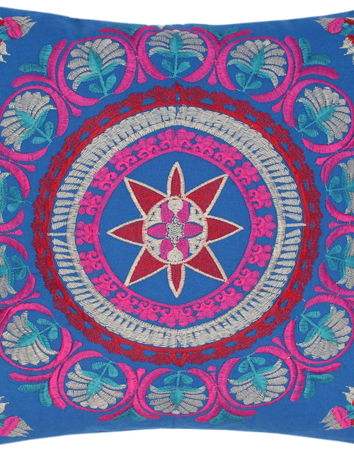 Load image into Gallery viewer, Embroidered Bohemian Hazel Cotton Pillow by Bareens Designer Rugs
